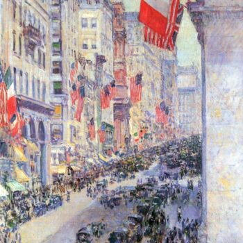 The Avenue Along 34Th Street, May 1917 by Hassam