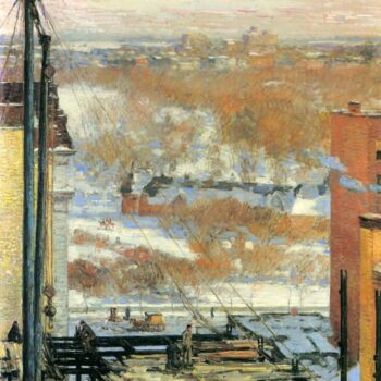 The Hut and The Skyscrapers by Hassam