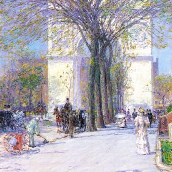 Washington Triumphal Arch in Spring by Hassam