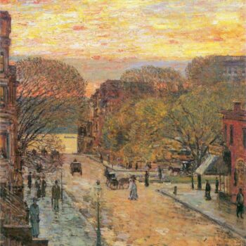 West 78Th Street in Spring by Hassam