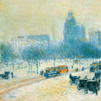 Winter in Union Square by Hassam