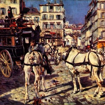 Buses on The Pigalle Place in Paris by Giovanni Boldini