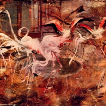 Flamingos in The 'Palais Rose' in VĚŁĺ©Sinet by Giovanni Boldini