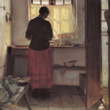 Girl in The Kitchen [1] by Anna Ancher
