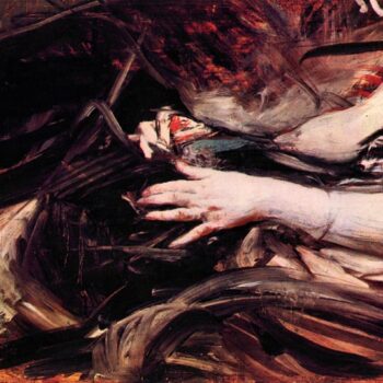 Hands of a Woman Sewing by Giovanni Boldini