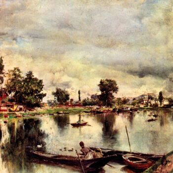 River Landscape by Giovanni Boldini