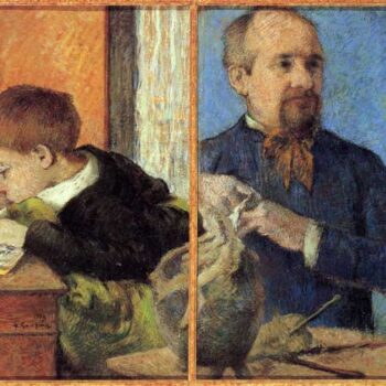 Portrait of Sculptor with Son by Gauguin