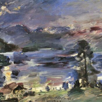 Walchensee with Rising Moon by Lovis Corinth