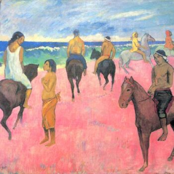 Riding on The Beach by Gauguin