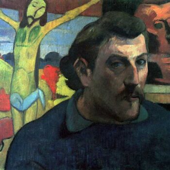 Self Portrait with Yellow Christ by Gauguin