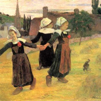 Small Breton Women by Gauguin