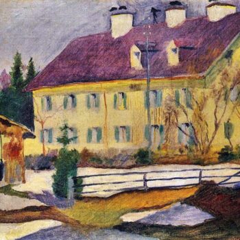 Hospital in Tegern Sea by August Macke