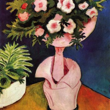 Rose Azaleas Ii by August Macke