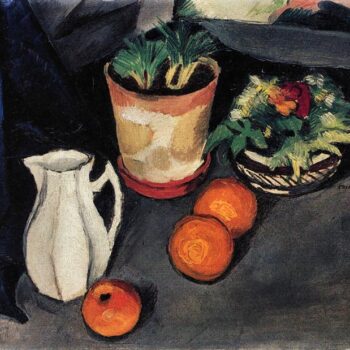 Still Life with Flowers and Milk Jug by August Macke