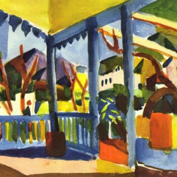 Terrace of The Villa in St. Germain by August Macke
