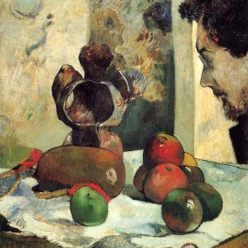 Still Life with Profile of Charles Lavall by Gauguin