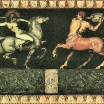 Amazon and The Centaur by Franz Von Stuck