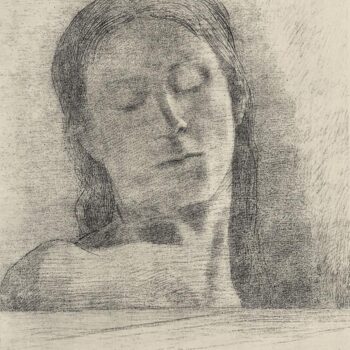 Closed Eyes by Odilon Redon