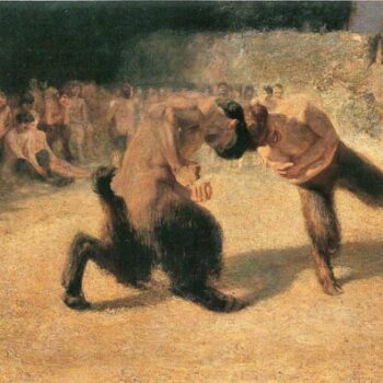 Fighting Faune [1] by Franz Von Stuck
