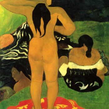 Tahitians on Beach by Gauguin