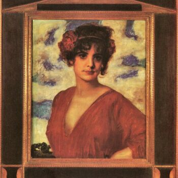 Lady in Red by Franz Von Stuck