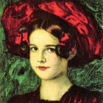 Mary with Red Hat by Franz Von Stuck
