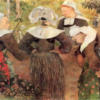 The Dance of 4 Women of Breton by Gauguin