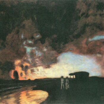 Sunset at The Sea by Franz Von Stuck