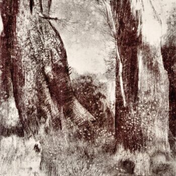 Trunks in The Forest by Odilon Redon