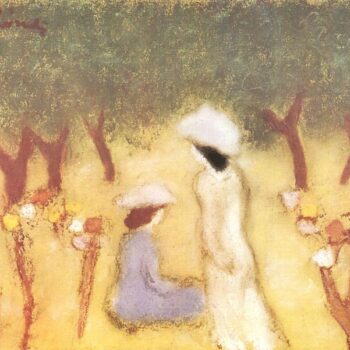 Under The Hollyhocks by Joseph Rippl-Ronai