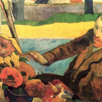 Van Gogh Painting Sunflowers by Gauguin
