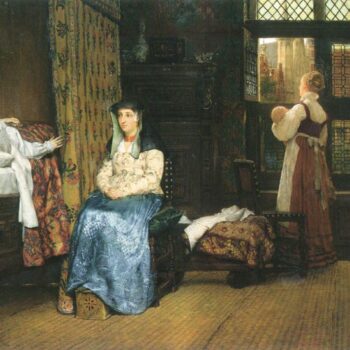 A Birth Chamber, Seventeenth Century by Alma-Tadema