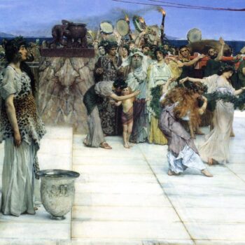 A Consecration of Bacchus, Detail [1] by Alma-Tadema