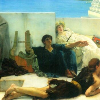 A Reading of Homer, Detail [1] by Alma-Tadema