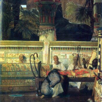 An Egyptian Widow at The Time of Diocletian, Detail by Alma-Tadema