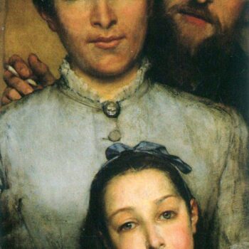 Portrait of Aima-Jules Dalou with His Wife and Daughter by Alma-Tadema