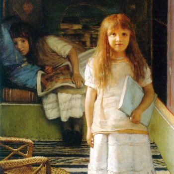 Portrait of Laurense and Anna Alma-Tadema as a Child by Alma-Tadema