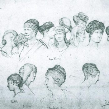 Sketch of Hairstyles from Ancient Sculptures by Alma-Tadema