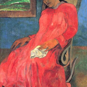 Woman in Red Dress by Gauguin
