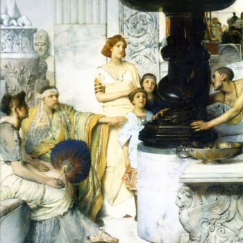 The Sculpture Gallery Detail by Alma-Tadema