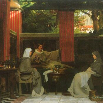 Venantius Fortunatus Contributes Radegund Vi by Alma-Tadema