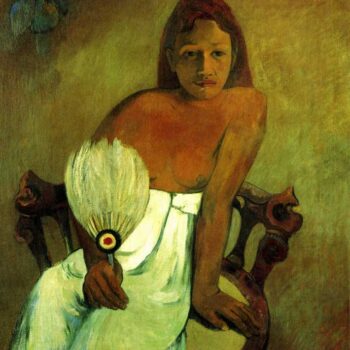 Young Girl with Fan by Gauguin