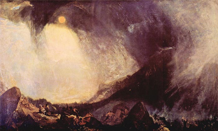 Hanibal Crossing Alps in a Storm by Joseph Mallord Turner