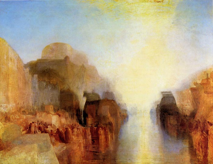 Harbor with Town and Fortress by Joseph Mallord Turner