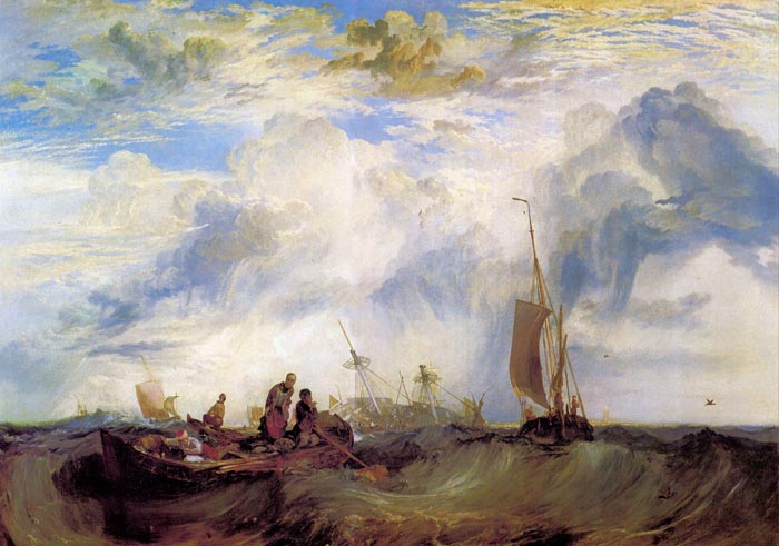 Orange Merchant at Sea by Joseph Mallord Turner