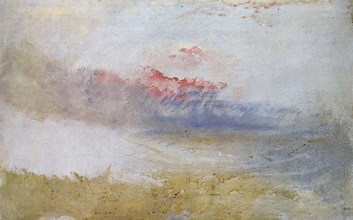 Red Sky Over a Beach by Joseph Mallord Turner