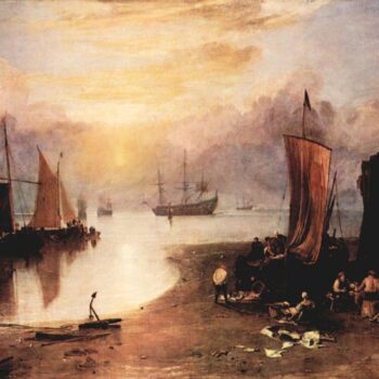 Rising Sun in The Haze, While Gutting and Selling Fish by Joseph Mallord Turner