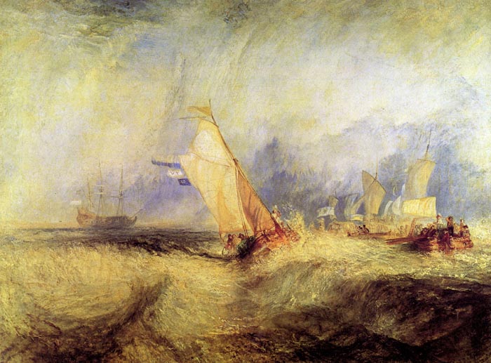 Ships at Sea by Joseph Mallord Turner