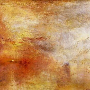 Sun Setting Over a Lake by Joseph Mallord Turner