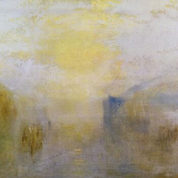 Sunrise, Boat Between Headlands by Joseph Mallord Turner